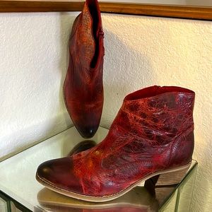 DIBA Red Distressed booties